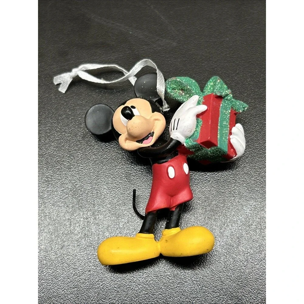 Disney Parks Mickey Mouse Christmas Ornament Mickey with Present Holiday Gift
